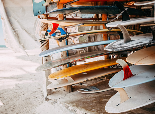 Stack of Surfboards